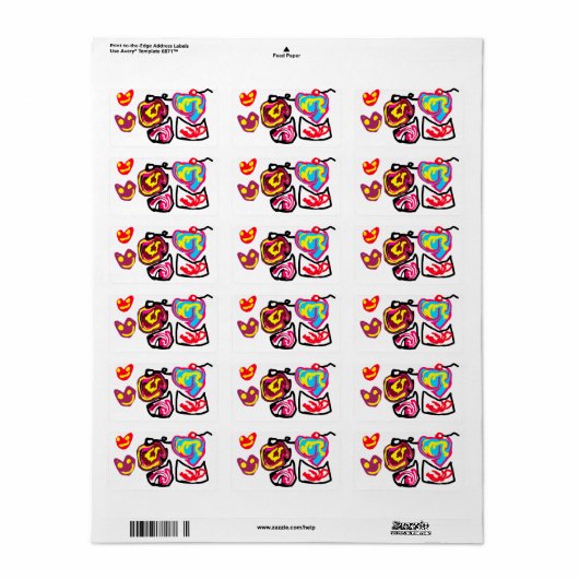 valentine's day cupcakes etiket (Full Sheet)