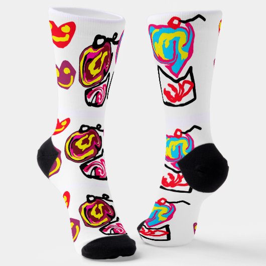 valentine's day cupcakes sokken (Gebogen)