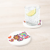 valentine's day cupcakes zandsteen onderzetter (Zijkant)