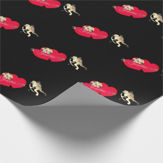 Valentine's Day Cupid  Cadeaupapier (Hoek)