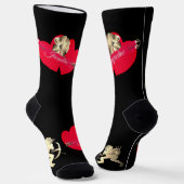 Valentine's Day Cupid Crew Socks Sokken (Gebogen)