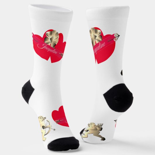 Valentine's Day Cupid Crew Socks Sokken (Gebogen)