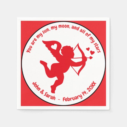 Valentine's Day Cupid Heart Servet (Voorkant)