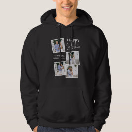 Valentine's Day Custom 4 Photo Collage & Name Hoodie