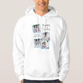 Valentine's Day Custom 4 Photo Collage & Names Hoodie