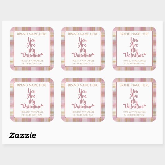 Valentine's Day Custom Candle Labels  (Vel)