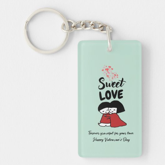 Valentine's day Custom Keychain (Voorkant)