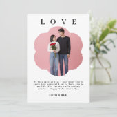 valentines day custom photo collage valentines day feestdagenkaart (Staand voorkant)