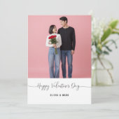 valentines day custom photo collage Valentines  Feestdagenkaart (Staand voorkant)