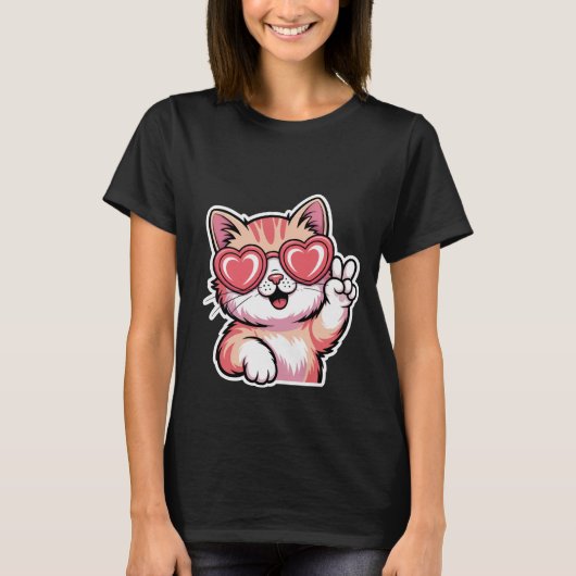 Valentine's Day Cute Ballerina Kitten Tutu Art🐱🩰 T-shirt (Voorkant)