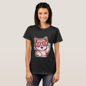Valentine's Day Cute Ballerina Kitten Tutu Art🐱🩰 T-shirt (Voorkant volledig)