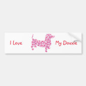 Valentine's Day Dachshund Bumpersticker (Voorkant)