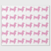Valentine's Day Dachshund Cadeaupapier (Vlak)