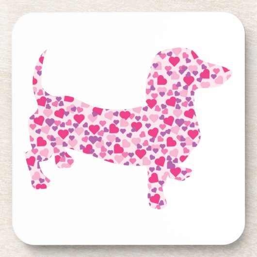 Valentine's Day Dachshund Drankjes Onderzetter (Voorkant)