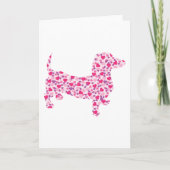 Valentine's Day Dachshund Feestdagen Kaart (Voorkant)