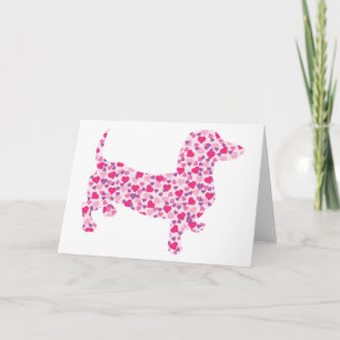 Valentine's Day Dachshund Feestdagen Kaart