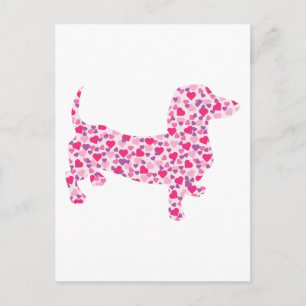 Valentine's Day Dachshund Feestdagenkaart
