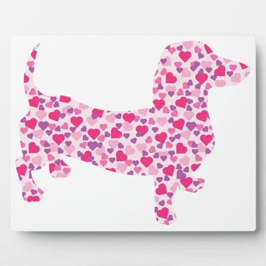 Valentine's Day Dachshund Fotoplaat (Voorkant)