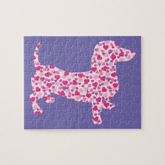Valentine's Day Dachshund Legpuzzel (Horizontaal)