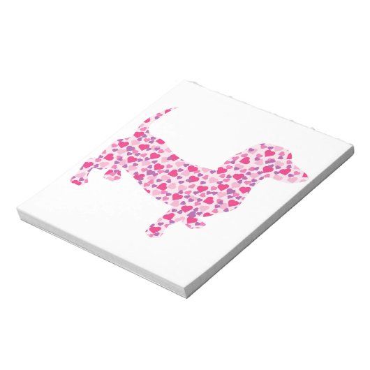 Valentine's Day Dachshund Notitieblok (Linkerzijde)