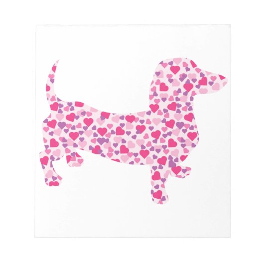Valentine's Day Dachshund Notitieblok (Voorkant)