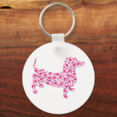 Valentine's Day Dachshund Sleutelhanger (Voorkant)