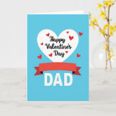 Valentines Day Dad Hearts Card Kaart (Gele Bloem)