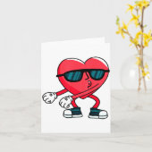 Valentines Day Dancing Heart  Kaart (Gele Bloem)