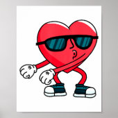 Valentines Day Dancing Heart  Poster (Voorkant)