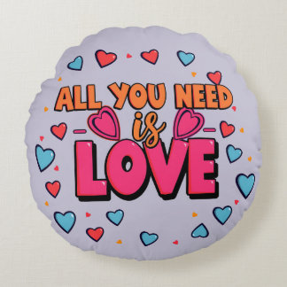 Valentine's day - Decorative Round Pillow Rond Kussen