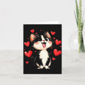 Valentines Day Design With A Cat On It Kaart (Voorkant)