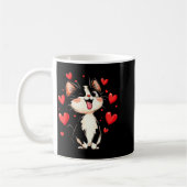 Valentines Day Design With A Cat On It  Koffiemok (Links)