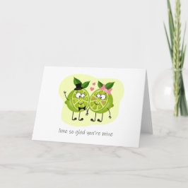 Valentines Day Digital Card With Funny Lime Kaart