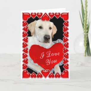 Valentine's Day Dog Card Feestdagen Kaart