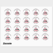 Valentine's Day Dog Love Heart Ronde Sticker (Vel)