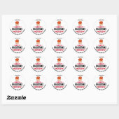 Valentine's Day Dog Love Heart Ronde Sticker (Vel)