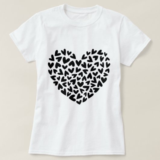 Valentine's Day, doodle hearts, Love,Valentine Mom T-shirt (Design voorkant)