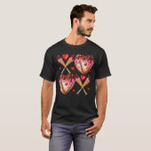 Valentines Day Drip Heart Baseball XOXO Boys  Men  T-shirt (Voorkant volledig)