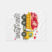 Valentine's Day Dump Truck Loads Of Love Toddlers Fleece Deken (Voorkant (Horizontaal))