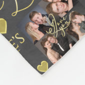 Valentine's Day Elegant Gold Photo Collage  Fleece Deken (Hoek)