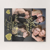 Valentine's Day Elegant Gold Photo Collage Legpuzzel (Horizontaal)