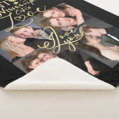 Valentine's Day Elegant Gold Photo Collage  Sherpa Deken (3/4)