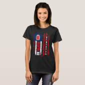 Valentines Day ER Nurse Stethoscope American Flag  T-shirt (Voorkant volledig)