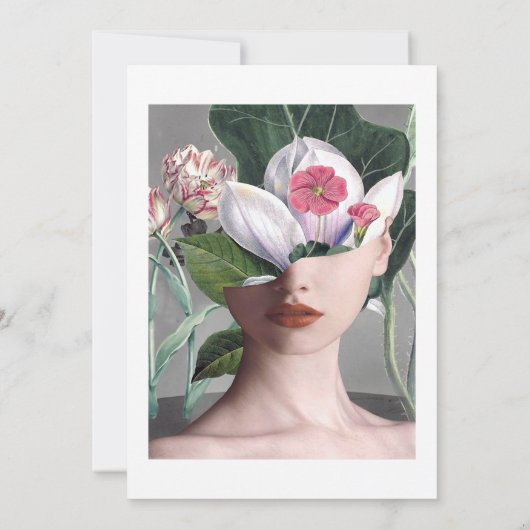 Valentines Day Face Classic Kaart (Achterkant)