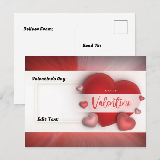 Valentine's Day Feestdagenkaart (Voorkant / Achterkant)