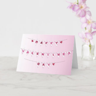 Valentine's Day Flags - Folded Greeting Card Kaart