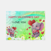 Valentine's Day Fleece Deken (Voorkant (Horizontaal))