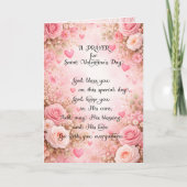  Valentines Day Floral Friendship Christian Feestdagen Kaart (Voorkant)