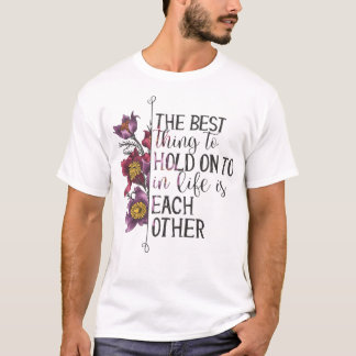 Valentine's Day flowers love saying T-shirt