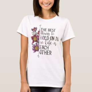 Valentine's Day flowers love saying T-shirt